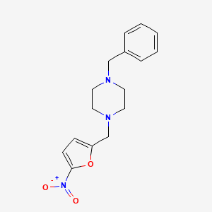 molecular formula C16H19N3O3 B4761600 1-benzyl-4-[(5-nitro-2-furyl)methyl]piperazine 