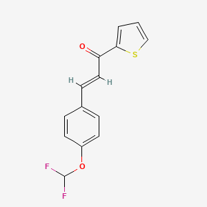 molecular formula C14H10F2O2S B4761608 3-[4-(difluoromethoxy)phenyl]-1-(2-thienyl)-2-propen-1-one 
