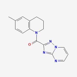 molecular formula C16H15N5O B4761617 6-methyl-1-([1,2,4]triazolo[1,5-a]pyrimidin-2-ylcarbonyl)-1,2,3,4-tetrahydroquinoline 