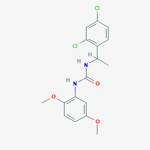 molecular formula C17H18Cl2N2O3 B4761627 N-[1-(2,4-dichlorophenyl)ethyl]-N'-(2,5-dimethoxyphenyl)urea 