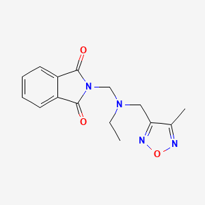 molecular formula C15H16N4O3 B4761633 2-({ethyl[(4-methyl-1,2,5-oxadiazol-3-yl)methyl]amino}methyl)-1H-isoindole-1,3(2H)-dione 