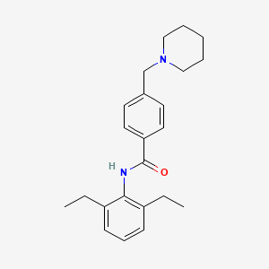 molecular formula C23H30N2O B4761687 N-(2,6-diethylphenyl)-4-(1-piperidinylmethyl)benzamide 