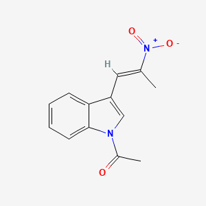 molecular formula C13H12N2O3 B4761695 1-acetyl-3-(2-nitro-1-propen-1-yl)-1H-indole 