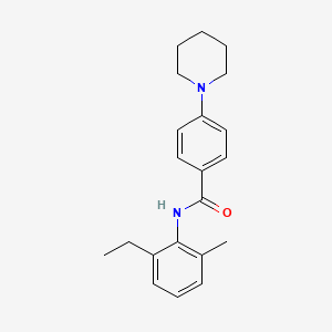 molecular formula C21H26N2O B4761716 N-(2-ethyl-6-methylphenyl)-4-(1-piperidinyl)benzamide 