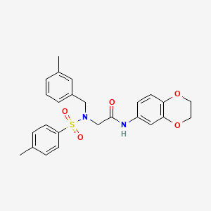 N~1~-(2,3-dihydro-1,4-benzodioxin-6-yl)-N~2~-(3-methylbenzyl)-N~2~-[(4-methylphenyl)sulfonyl]glycinamide