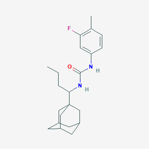 molecular formula C22H31FN2O B4761770 N-[1-(1-adamantyl)butyl]-N'-(3-fluoro-4-methylphenyl)urea 