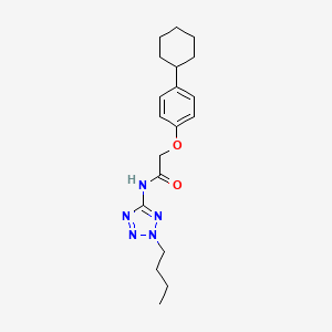 molecular formula C19H27N5O2 B4761791 N-(2-butyl-2H-tetrazol-5-yl)-2-(4-cyclohexylphenoxy)acetamide 