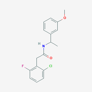 molecular formula C17H17ClFNO2 B4761828 2-(2-chloro-6-fluorophenyl)-N-[1-(3-methoxyphenyl)ethyl]acetamide 