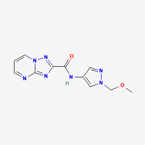 molecular formula C11H11N7O2 B4761861 N-[1-(methoxymethyl)-1H-pyrazol-4-yl][1,2,4]triazolo[1,5-a]pyrimidine-2-carboxamide 