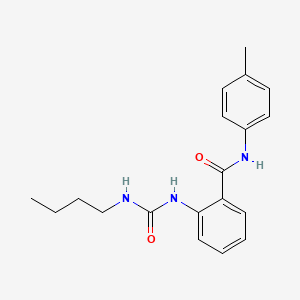 molecular formula C19H23N3O2 B4761874 2-{[(butylamino)carbonyl]amino}-N-(4-methylphenyl)benzamide 