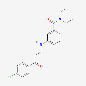 3-{[3-(4-chlorophenyl)-3-oxopropyl]amino}-N,N-diethylbenzamide