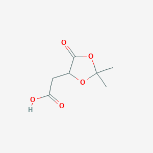 molecular formula C7H10O5 B047619 2,2-二甲基-5-氧代-1,3-二氧戊环-4-乙酸 CAS No. 114458-03-6