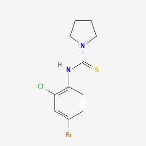 molecular formula C11H12BrClN2S B4761942 N-(4-bromo-2-chlorophenyl)-1-pyrrolidinecarbothioamide 
