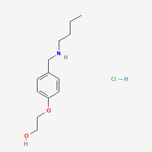 molecular formula C13H22ClNO2 B4761944 2-{4-[(butylamino)methyl]phenoxy}ethanol hydrochloride 