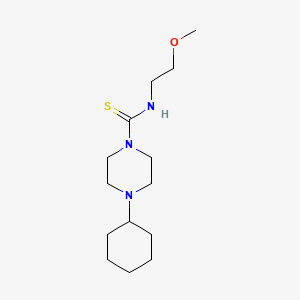 4-cyclohexyl-N-(2-methoxyethyl)-1-piperazinecarbothioamide