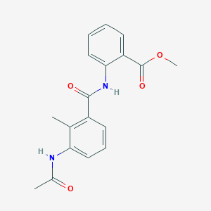 molecular formula C18H18N2O4 B4761970 methyl 2-{[3-(acetylamino)-2-methylbenzoyl]amino}benzoate 