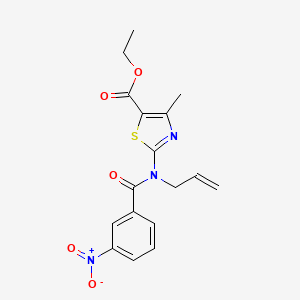 molecular formula C17H17N3O5S B4761990 ethyl 2-[allyl(3-nitrobenzoyl)amino]-4-methyl-1,3-thiazole-5-carboxylate 