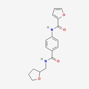 molecular formula C17H18N2O4 B4761991 N-(4-{[(tetrahydro-2-furanylmethyl)amino]carbonyl}phenyl)-2-furamide 