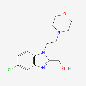 molecular formula C14H18ClN3O2 B4762010 {5-chloro-1-[2-(4-morpholinyl)ethyl]-1H-benzimidazol-2-yl}methanol 