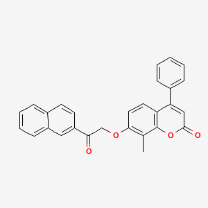 molecular formula C28H20O4 B4762058 8-methyl-7-[2-(2-naphthyl)-2-oxoethoxy]-4-phenyl-2H-chromen-2-one 