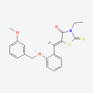 molecular formula C20H19NO3S2 B4762077 3-ethyl-5-{2-[(3-methoxybenzyl)oxy]benzylidene}-2-thioxo-1,3-thiazolidin-4-one 