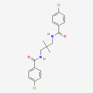 molecular formula C19H20Cl2N2O2 B4762088 4-chloro-N-{3-[(4-chlorobenzoyl)amino]-2,2-dimethylpropyl}benzamide 