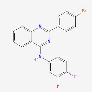 molecular formula C20H12BrF2N3 B4762093 2-(4-bromophenyl)-N-(3,4-difluorophenyl)-4-quinazolinamine 