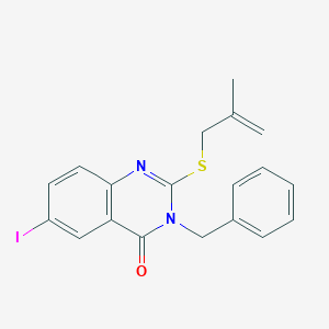 molecular formula C19H17IN2OS B4762123 3-benzyl-6-iodo-2-[(2-methyl-2-propen-1-yl)thio]-4(3H)-quinazolinone 
