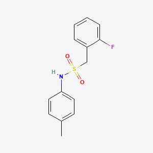 molecular formula C14H14FNO2S B4762140 1-(2-fluorophenyl)-N-(4-methylphenyl)methanesulfonamide 