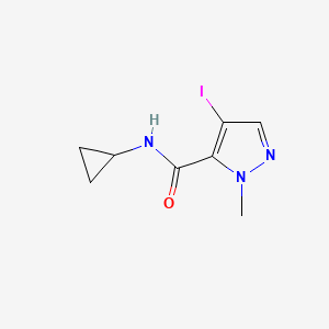 molecular formula C8H10IN3O B4762155 N-cyclopropyl-4-iodo-1-methyl-1H-pyrazole-5-carboxamide 