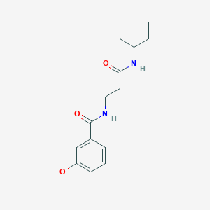 molecular formula C16H24N2O3 B4762160 N-{3-[(1-ethylpropyl)amino]-3-oxopropyl}-3-methoxybenzamide 