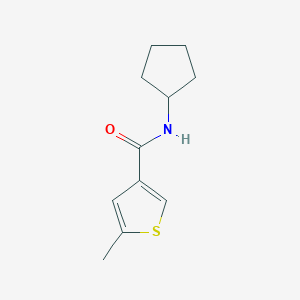 molecular formula C11H15NOS B4762173 N-cyclopentyl-5-methyl-3-thiophenecarboxamide 