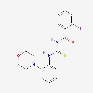 molecular formula C18H18IN3O2S B4762185 2-iodo-N-({[2-(4-morpholinyl)phenyl]amino}carbonothioyl)benzamide 