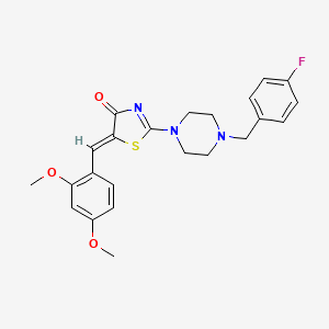 molecular formula C23H24FN3O3S B4762186 5-(2,4-dimethoxybenzylidene)-2-[4-(4-fluorobenzyl)-1-piperazinyl]-1,3-thiazol-4(5H)-one 
