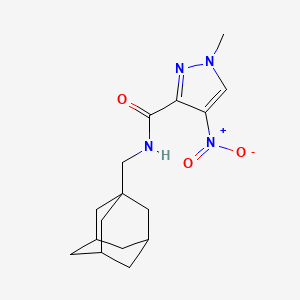 molecular formula C16H22N4O3 B4762203 N-(1-adamantylmethyl)-1-methyl-4-nitro-1H-pyrazole-3-carboxamide 