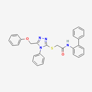 molecular formula C29H24N4O2S B4762280 N-2-biphenylyl-2-{[5-(phenoxymethyl)-4-phenyl-4H-1,2,4-triazol-3-yl]thio}acetamide 