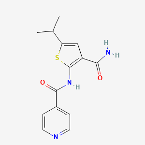 molecular formula C14H15N3O2S B4762298 N-[3-(aminocarbonyl)-5-isopropyl-2-thienyl]isonicotinamide 
