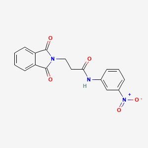 molecular formula C17H13N3O5 B4762308 3-(1,3-dioxo-1,3-dihydro-2H-isoindol-2-yl)-N-(3-nitrophenyl)propanamide 
