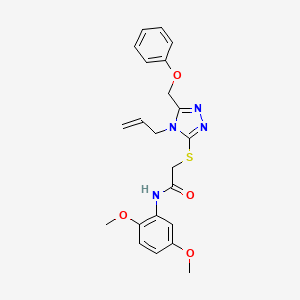 molecular formula C22H24N4O4S B4762310 2-{[4-allyl-5-(phenoxymethyl)-4H-1,2,4-triazol-3-yl]thio}-N-(2,5-dimethoxyphenyl)acetamide 