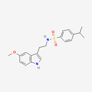 molecular formula C20H24N2O3S B4762316 4-isopropyl-N-[2-(5-methoxy-1H-indol-3-yl)ethyl]benzenesulfonamide 