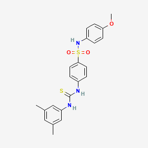 molecular formula C22H23N3O3S2 B4762330 4-({[(3,5-dimethylphenyl)amino]carbonothioyl}amino)-N-(4-methoxyphenyl)benzenesulfonamide 