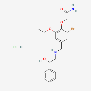 2-(2-bromo-6-ethoxy-4-{[(2-hydroxy-2-phenylethyl)amino]methyl}phenoxy)acetamide hydrochloride