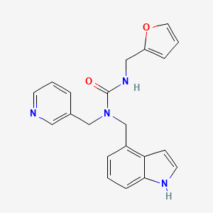 molecular formula C21H20N4O2 B4762361 N'-(2-furylmethyl)-N-(1H-indol-4-ylmethyl)-N-(3-pyridinylmethyl)urea 