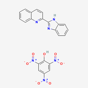 molecular formula C22H14N6O7 B4762380 2,4,6-trinitrophenol - 2-(1H-benzimidazol-2-yl)quinoline (1:1) 