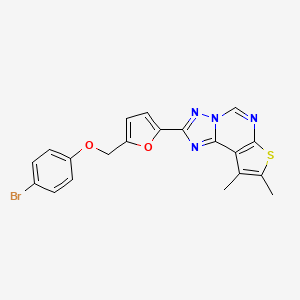 2-{5-[(4-bromophenoxy)methyl]-2-furyl}-8,9-dimethylthieno[3,2-e][1,2,4]triazolo[1,5-c]pyrimidine