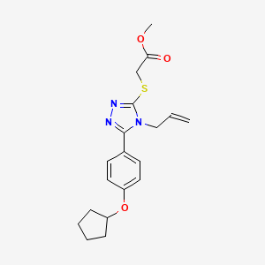molecular formula C19H23N3O3S B4762421 methyl ({4-allyl-5-[4-(cyclopentyloxy)phenyl]-4H-1,2,4-triazol-3-yl}thio)acetate 