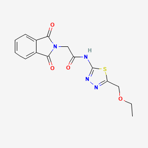 molecular formula C15H14N4O4S B4762430 2-(1,3-dioxo-1,3-dihydro-2H-isoindol-2-yl)-N-[5-(ethoxymethyl)-1,3,4-thiadiazol-2-yl]acetamide 