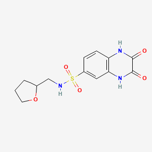 2,3-dioxo-N-(tetrahydro-2-furanylmethyl)-1,2,3,4-tetrahydro-6-quinoxalinesulfonamide
