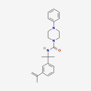 molecular formula C23H29N3O B4762437 N-[1-(3-isopropenylphenyl)-1-methylethyl]-4-phenyl-1-piperazinecarboxamide 