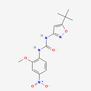 molecular formula C15H18N4O5 B4762441 N-(5-tert-butyl-3-isoxazolyl)-N'-(2-methoxy-4-nitrophenyl)urea 